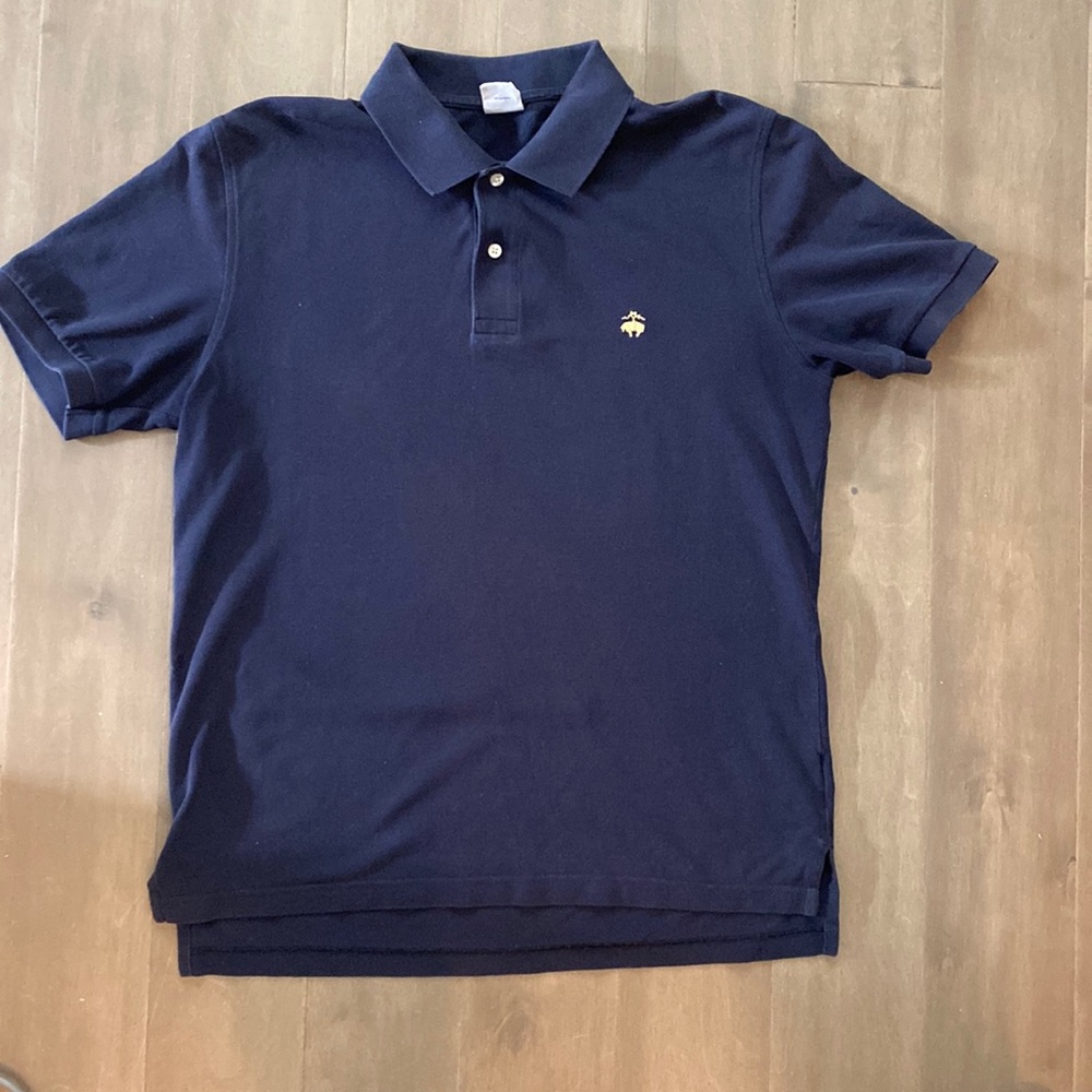 Brooks Brothers Men navy slim fit polo in a size L